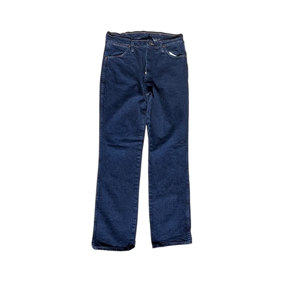 Size 33x34. Vintage Stretch WRANGLERS blue denim jeans - Picture 2 of 3